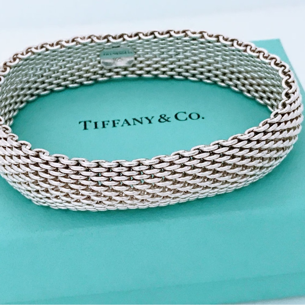 Tiffany & Co. Sterling Silver "Somerset Mesh Weave" Bracelet